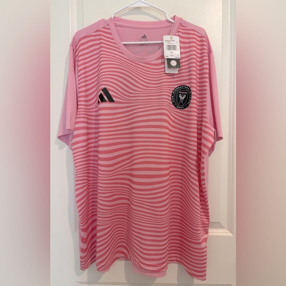Adidas Adult Inter Miami CF Lionel Messi #10 Pink soccer shirt size 2XL NWT - Picture 1 of 7